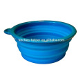 Venta al por mayor de alimentos de grado privado de viaje de silicona plegable plegable Pet Bowl para gatos y perros / plegable Pet Dog Cat Bowl